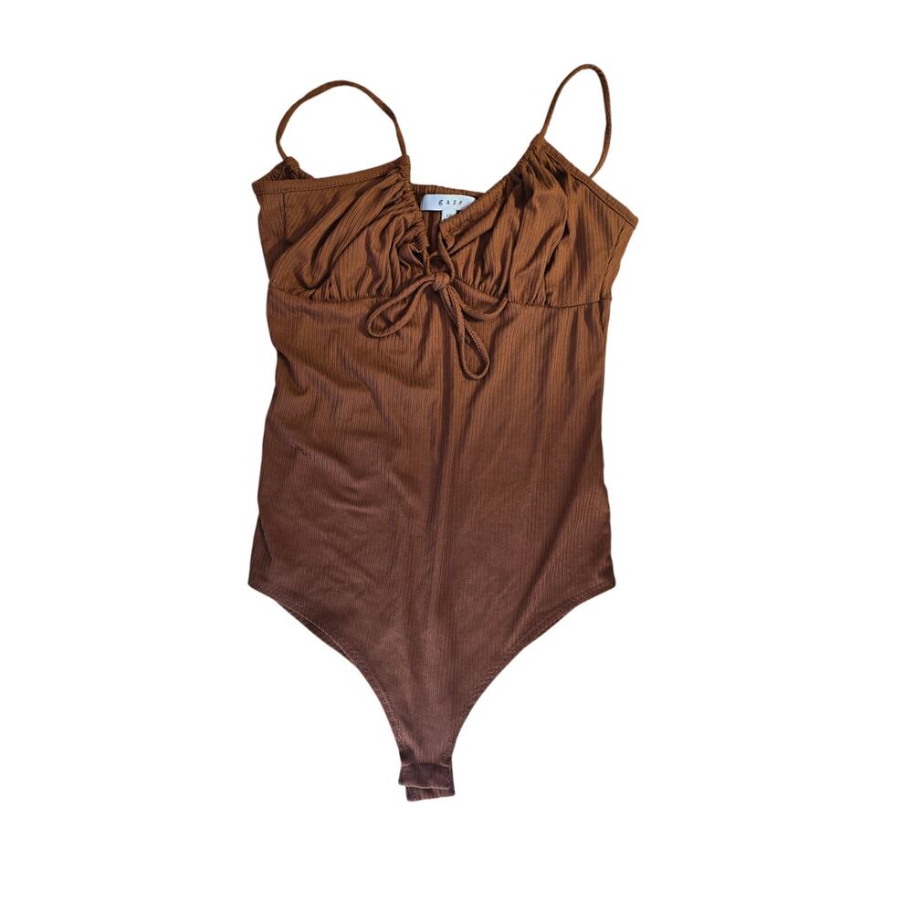 Gaze Burnt Orange Bodysuit Womens Size XS
